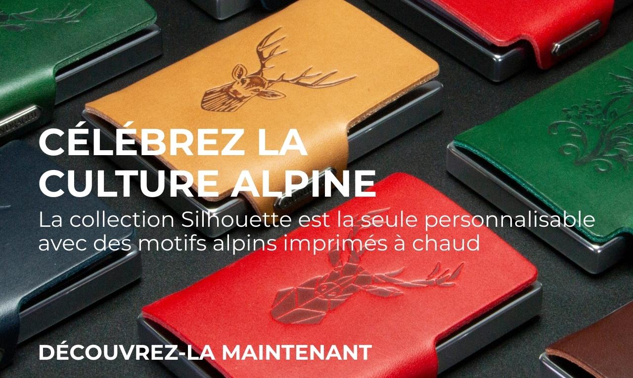 Mini portefeuilles avec motifs alpins imprimés à chaud